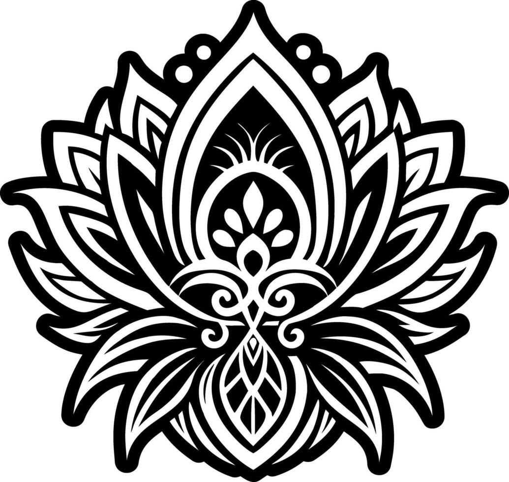 A filled style icon of sacred flower symbol vector