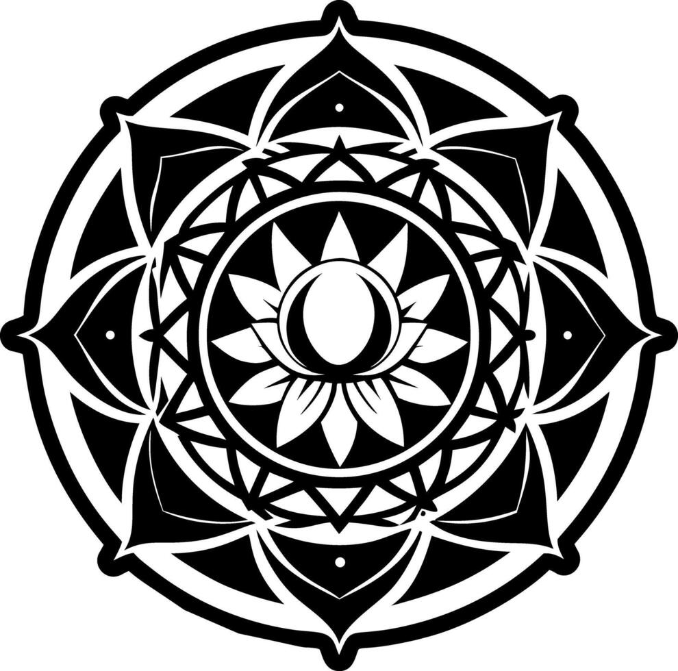 Floral geometry icon in filled style vector