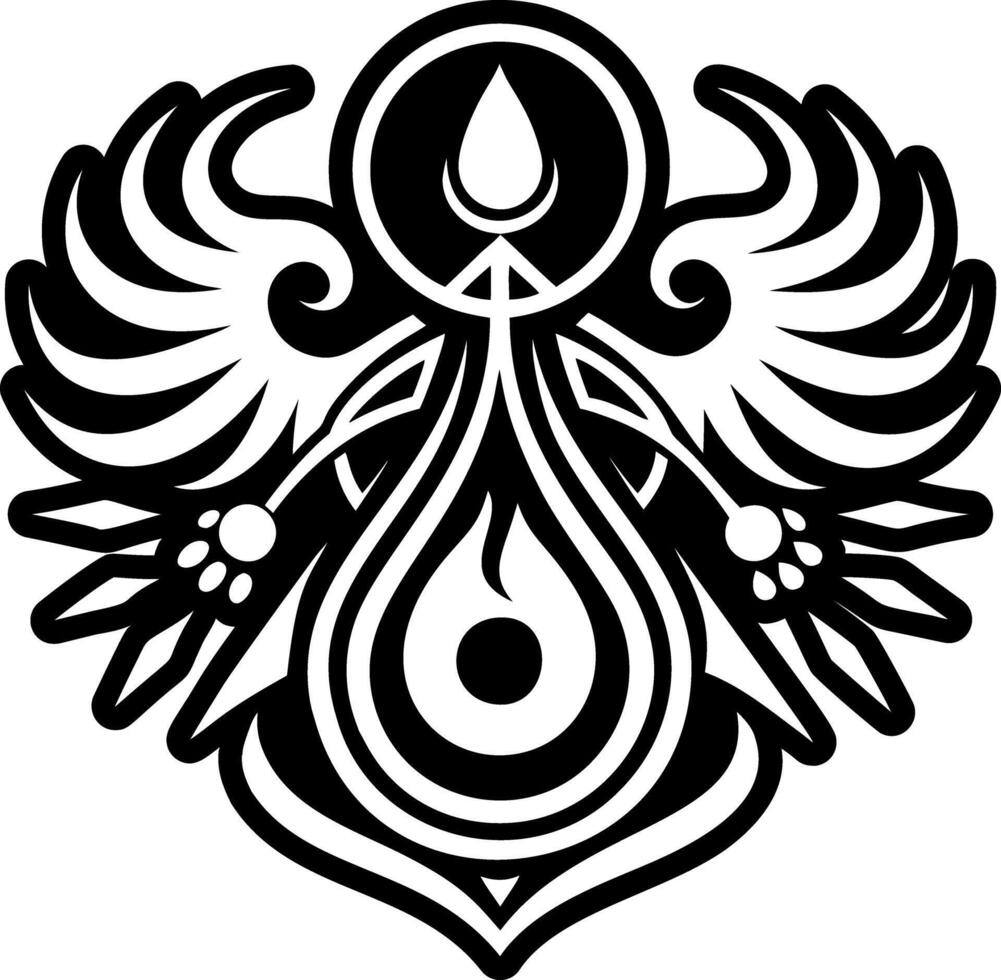 A filled style icon of holy drop symbol vector