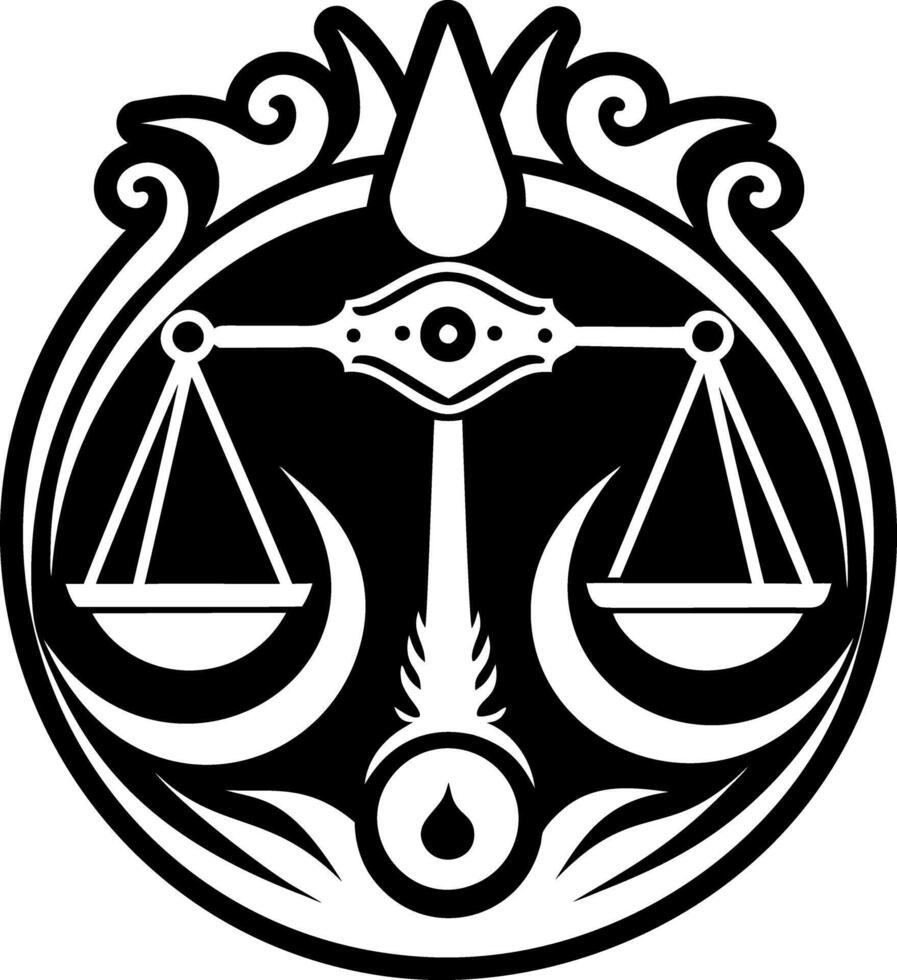 The symbol for justice in the form of a circle vector