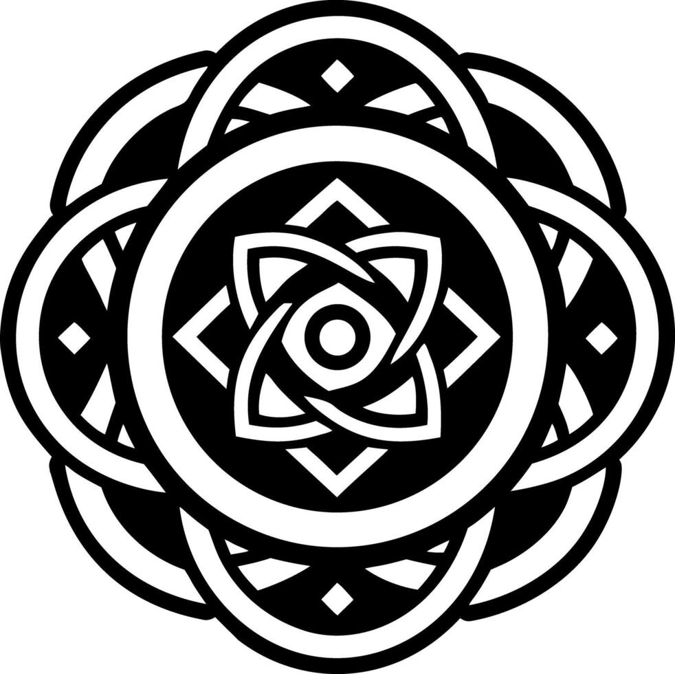 A filled style icon of spirit knot symbol vector