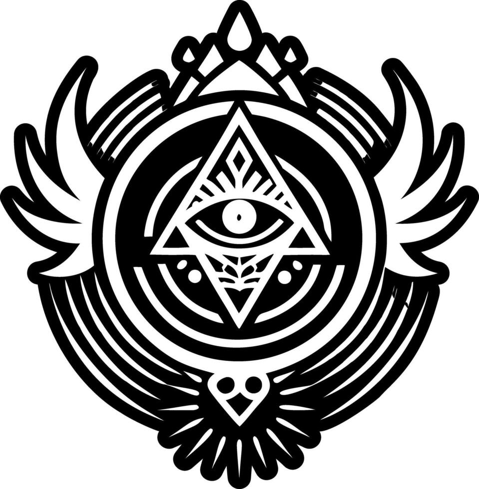 A filled style icon of angelic symbol vector