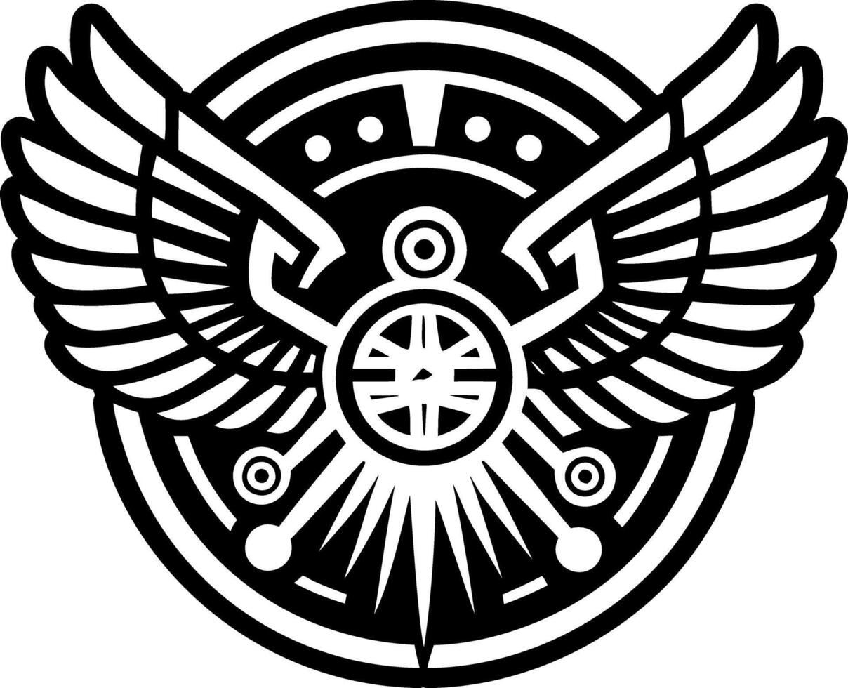 A glyph style icon of sumerian symbol vector