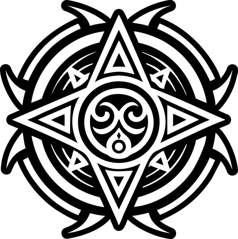 A glyph style icon of soul tattoo vector