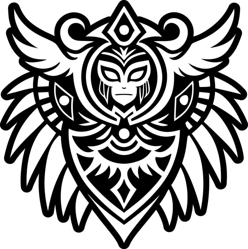 A glyph style icon of ethereal symbol vector