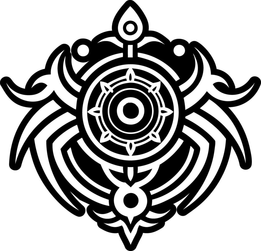 A glyph style icon of energy orb tattoo vector