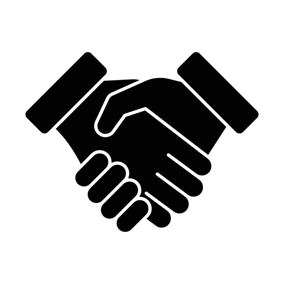 Business agreement handshake icon vector
