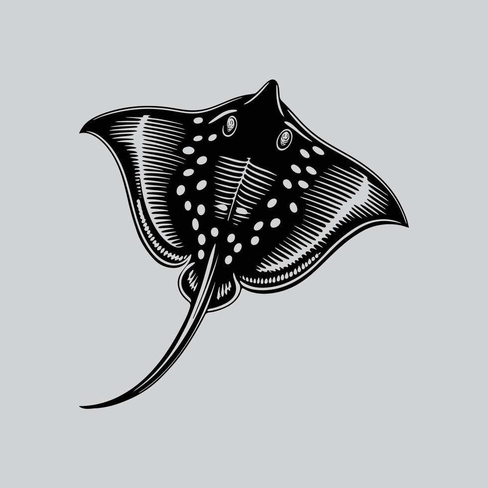 Skate fish Nature Inspired Logo vector