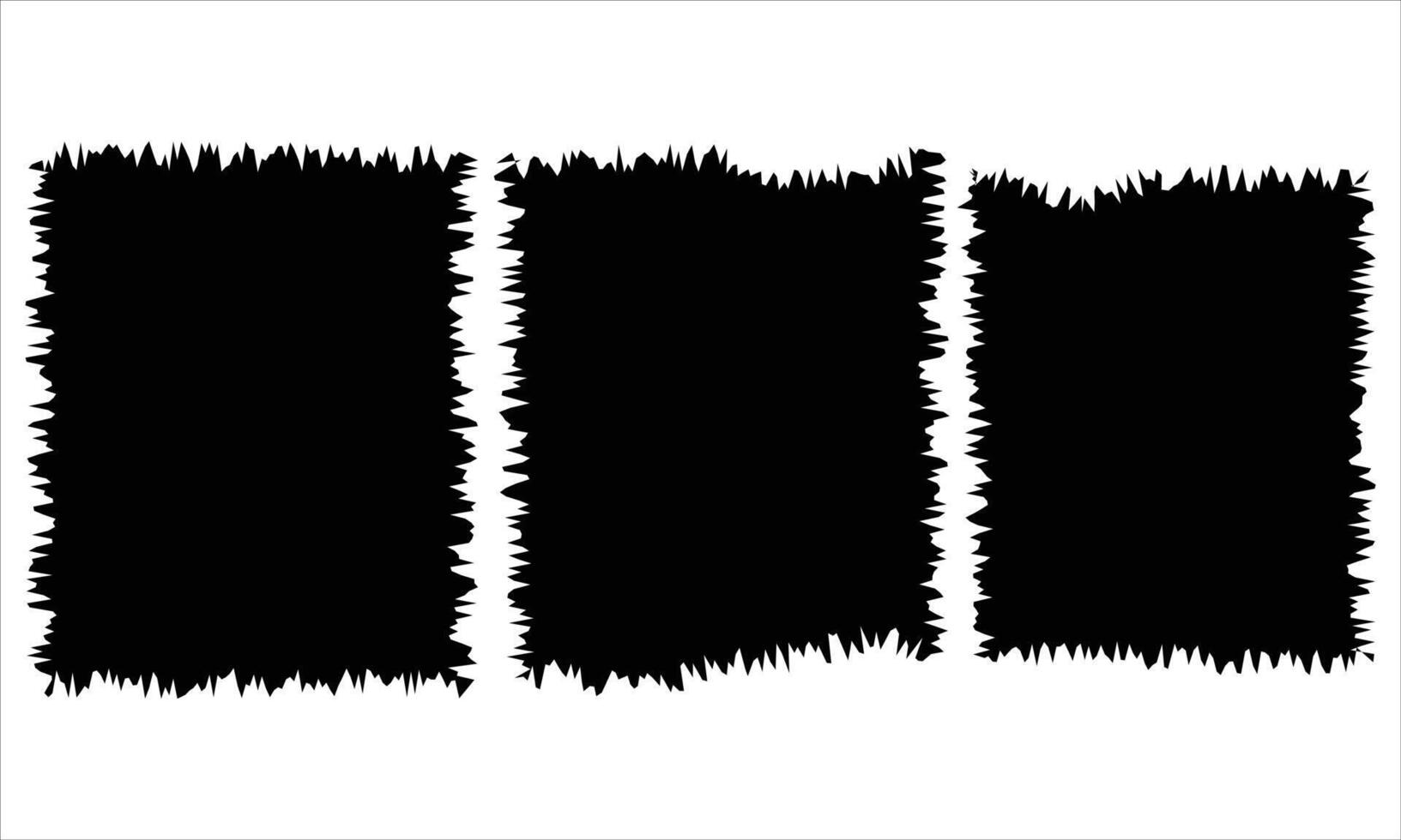 Abstract Jagged Black Rectangles vector