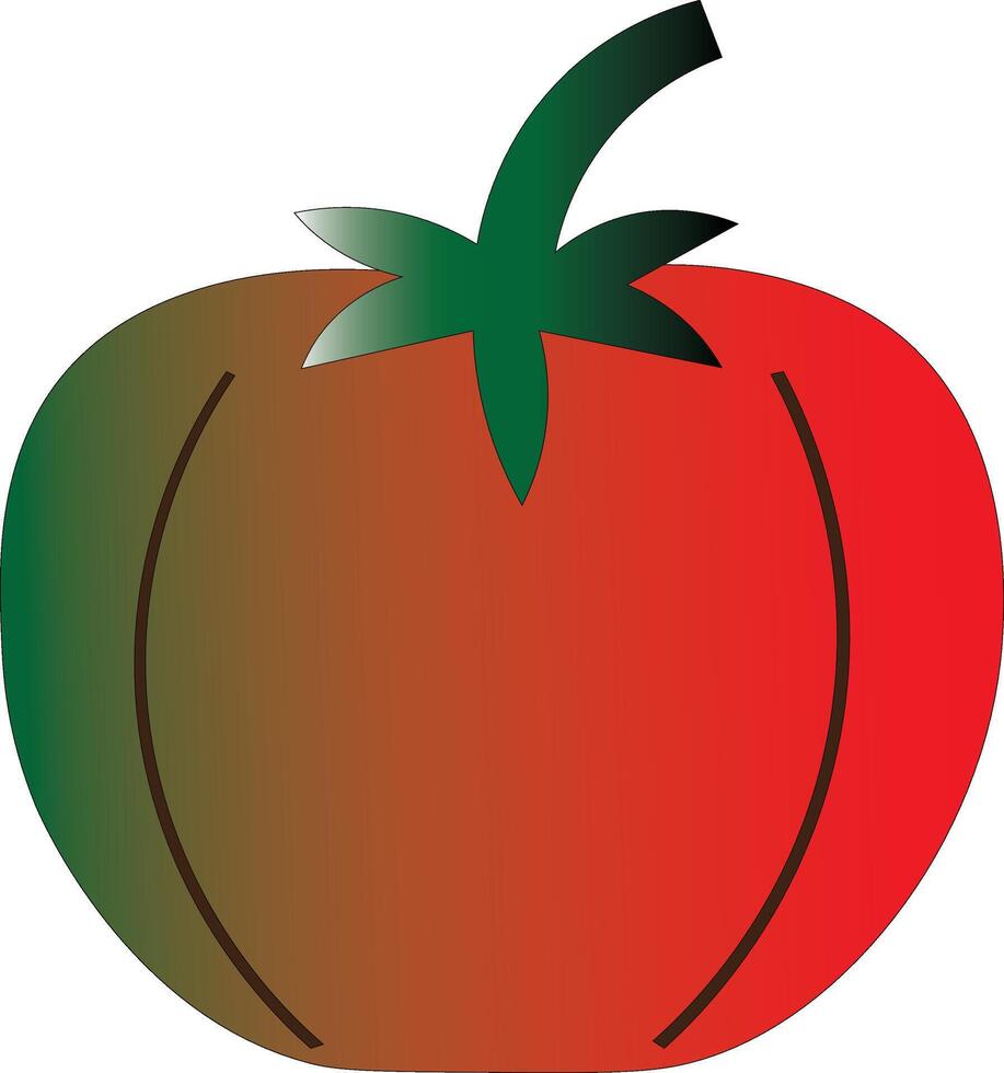 Tomato Illustration Fresh Red Vegetable Clipart Flat Organic Food Design vector