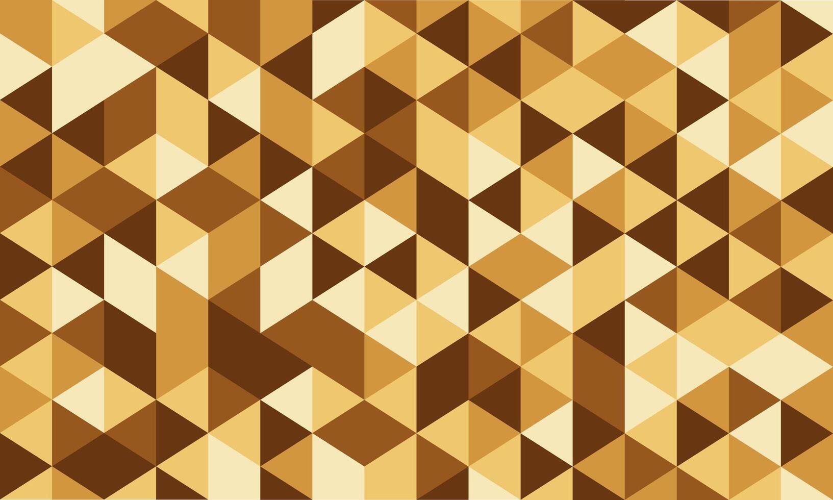 Geometric abstract horizontal pattern of triangles in mocha tones vector