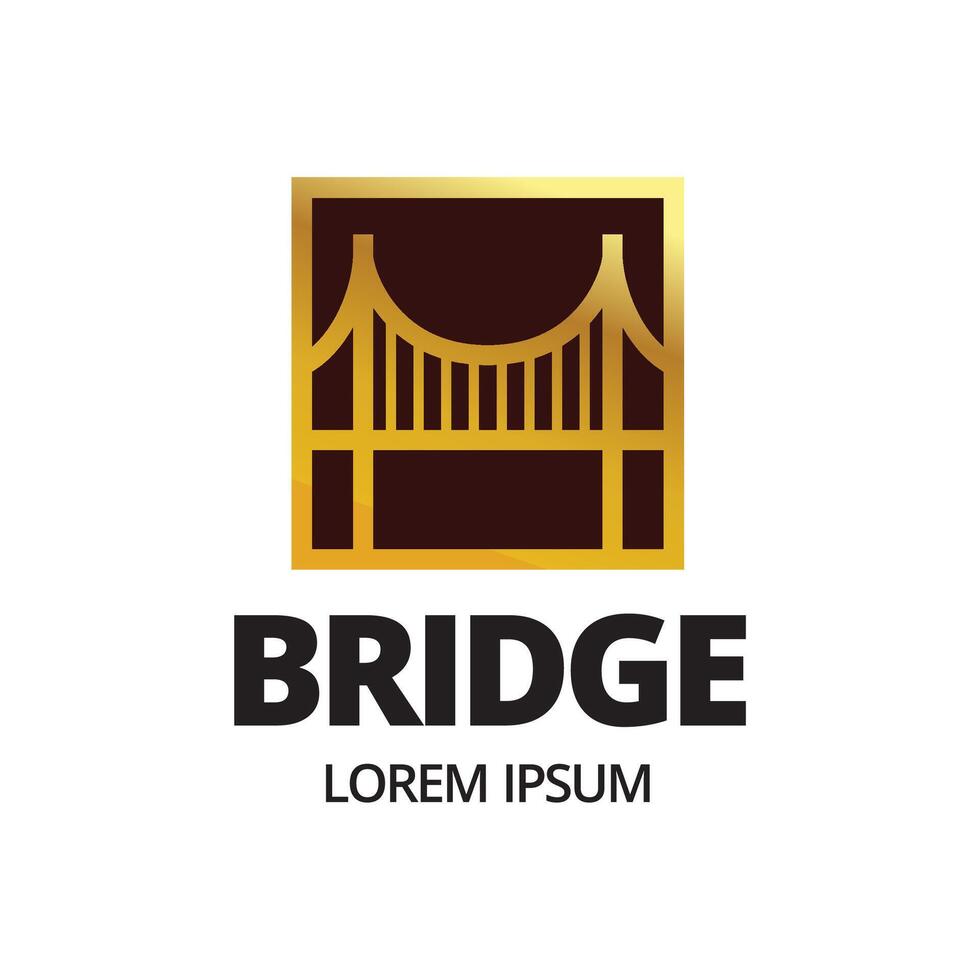 Bridge logo design template vector