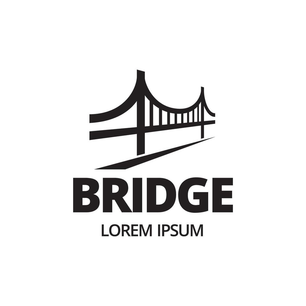 Bridge logo design template, illustration vector