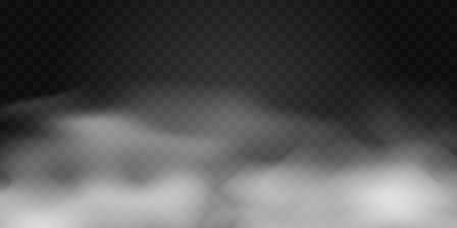 horizontal template with foggy background, billowing smoke or clouds vector