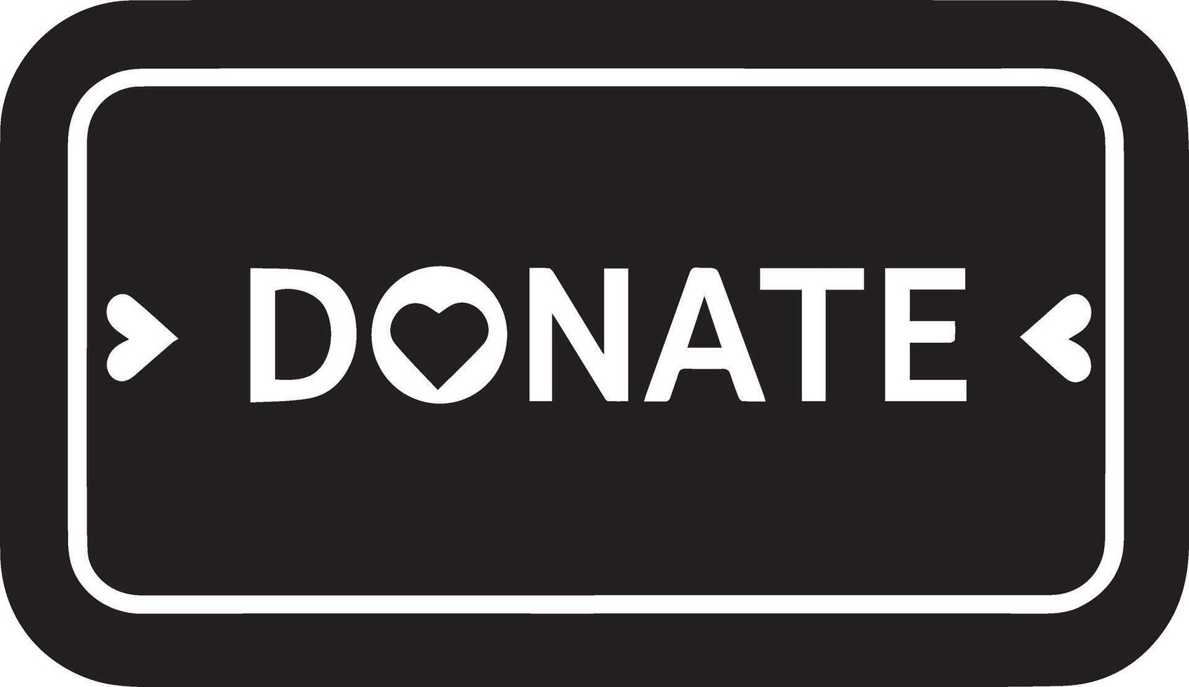 Rectangular donate button vector