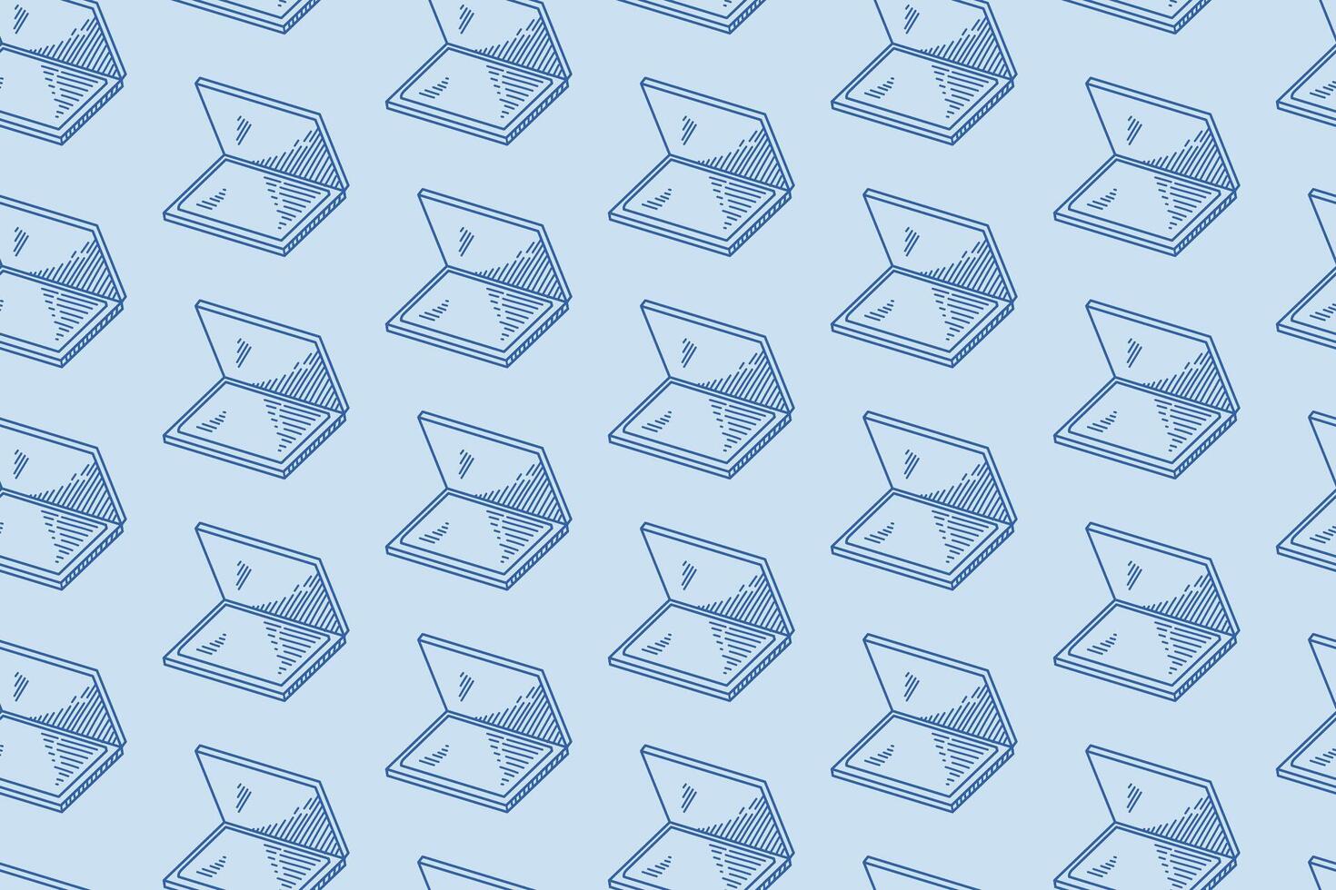 Stamp ink pads line art engraved in blue on a blue background, perfect for stationery design, crafting projects, textiles, and art prints. vector