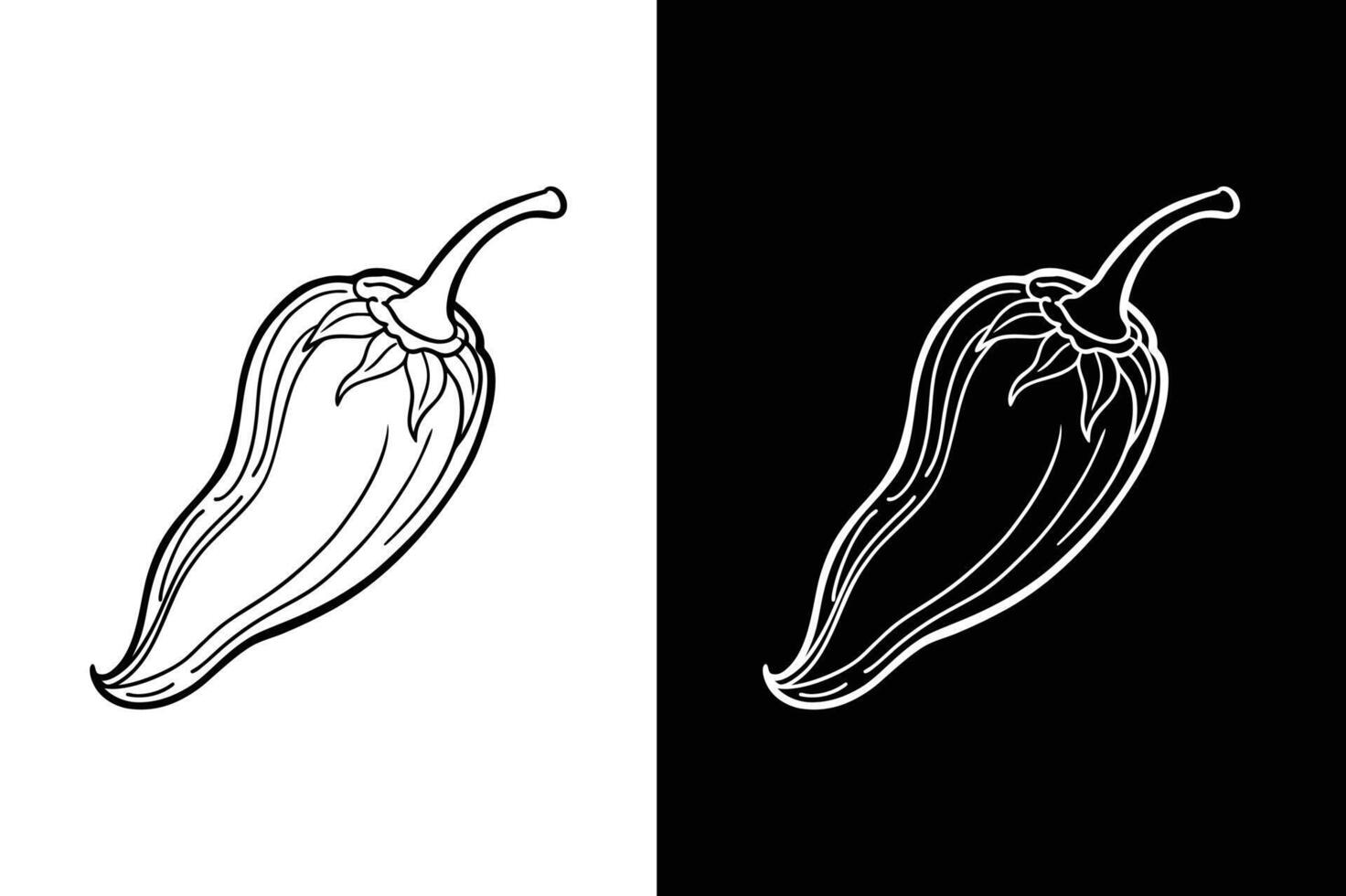 jalapeno line Icon. Minimalist Chili Symbol line icon vector