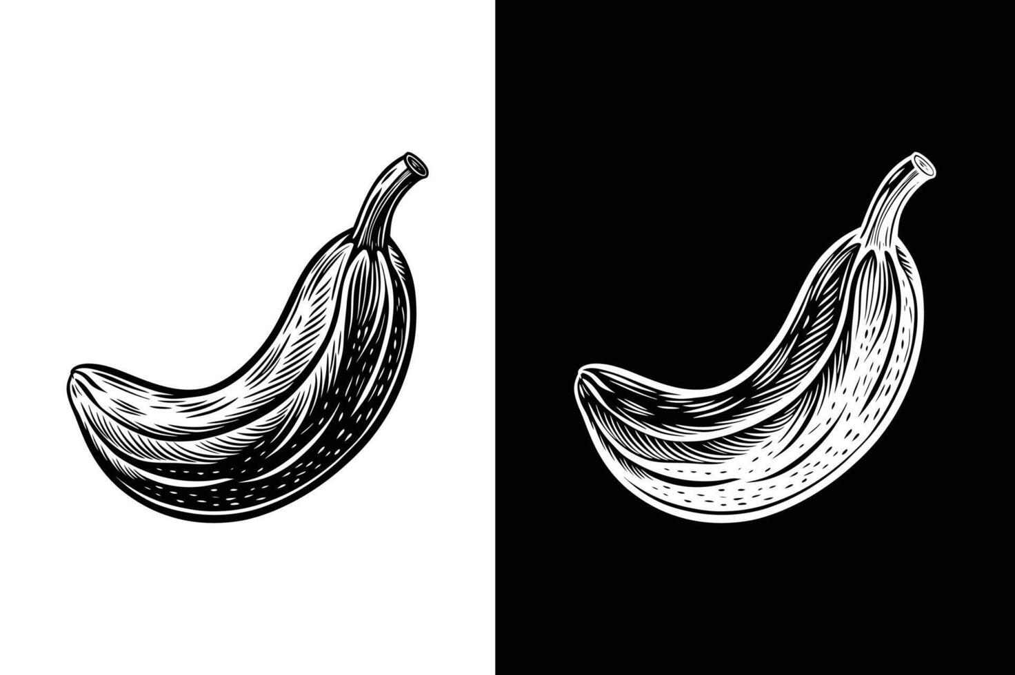 A beautiful design icon silhouette of banana fruit illustration design vector