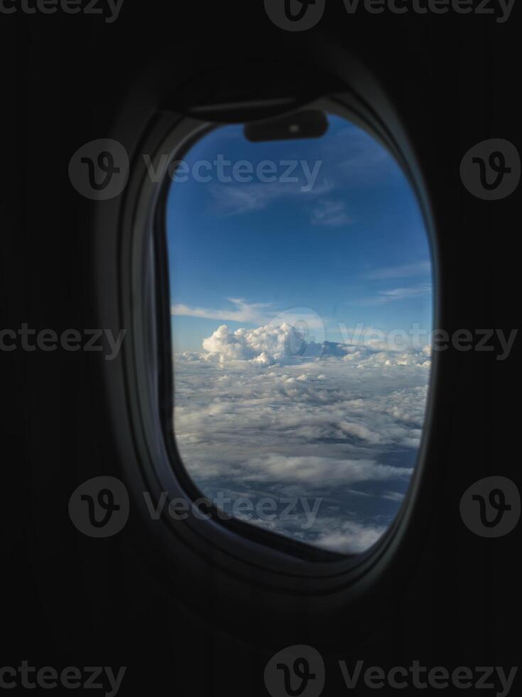 View Of The Sky From The Plane Window photo