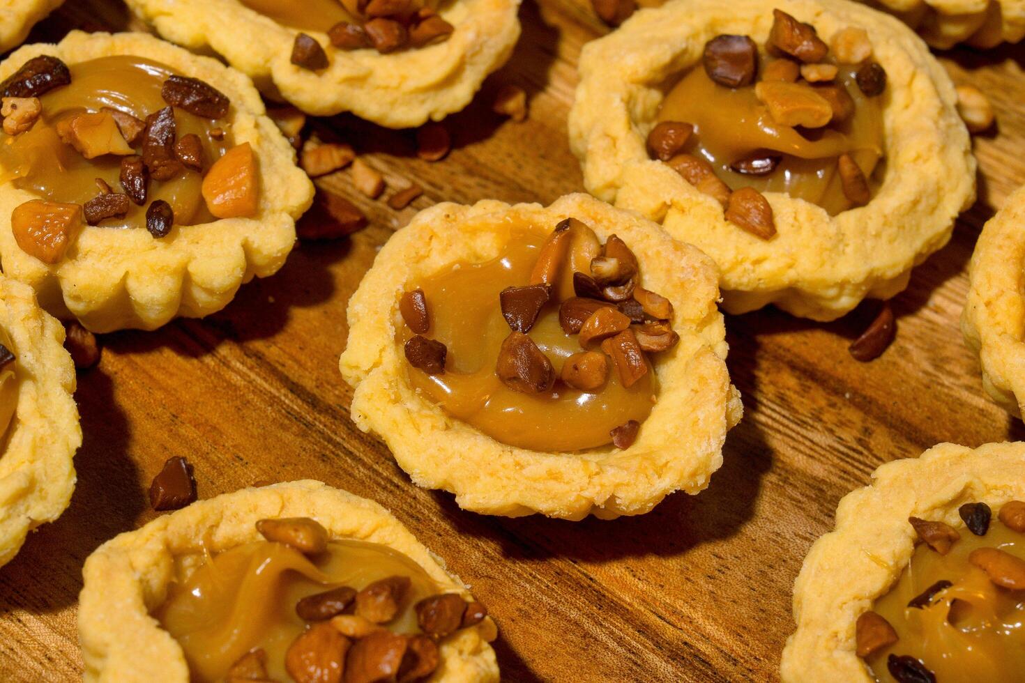 pastry with yema and peanuts photo