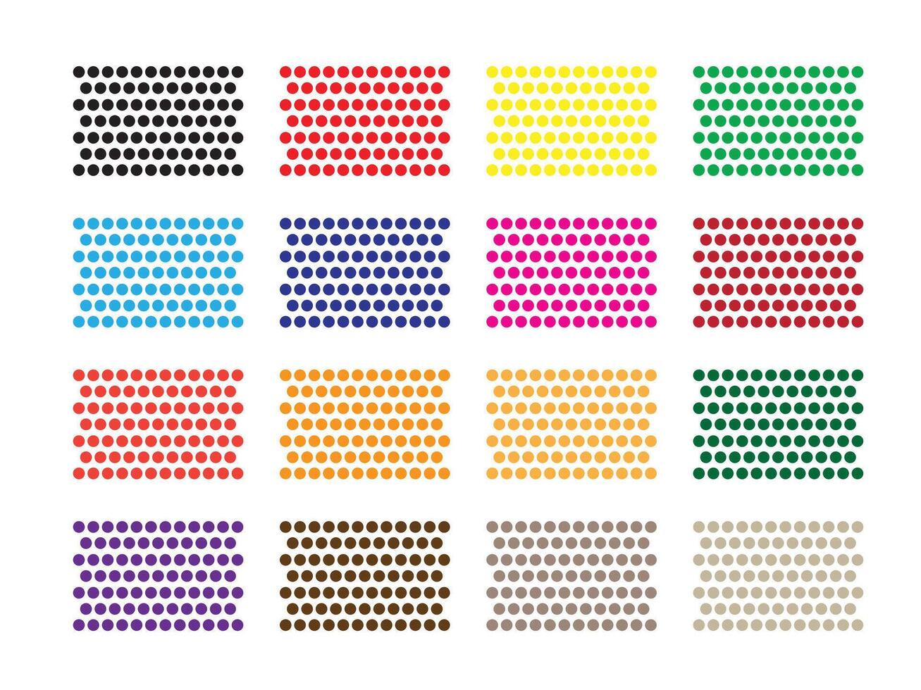 Vibrant Hexagon Pattern Collection on White Background vector
