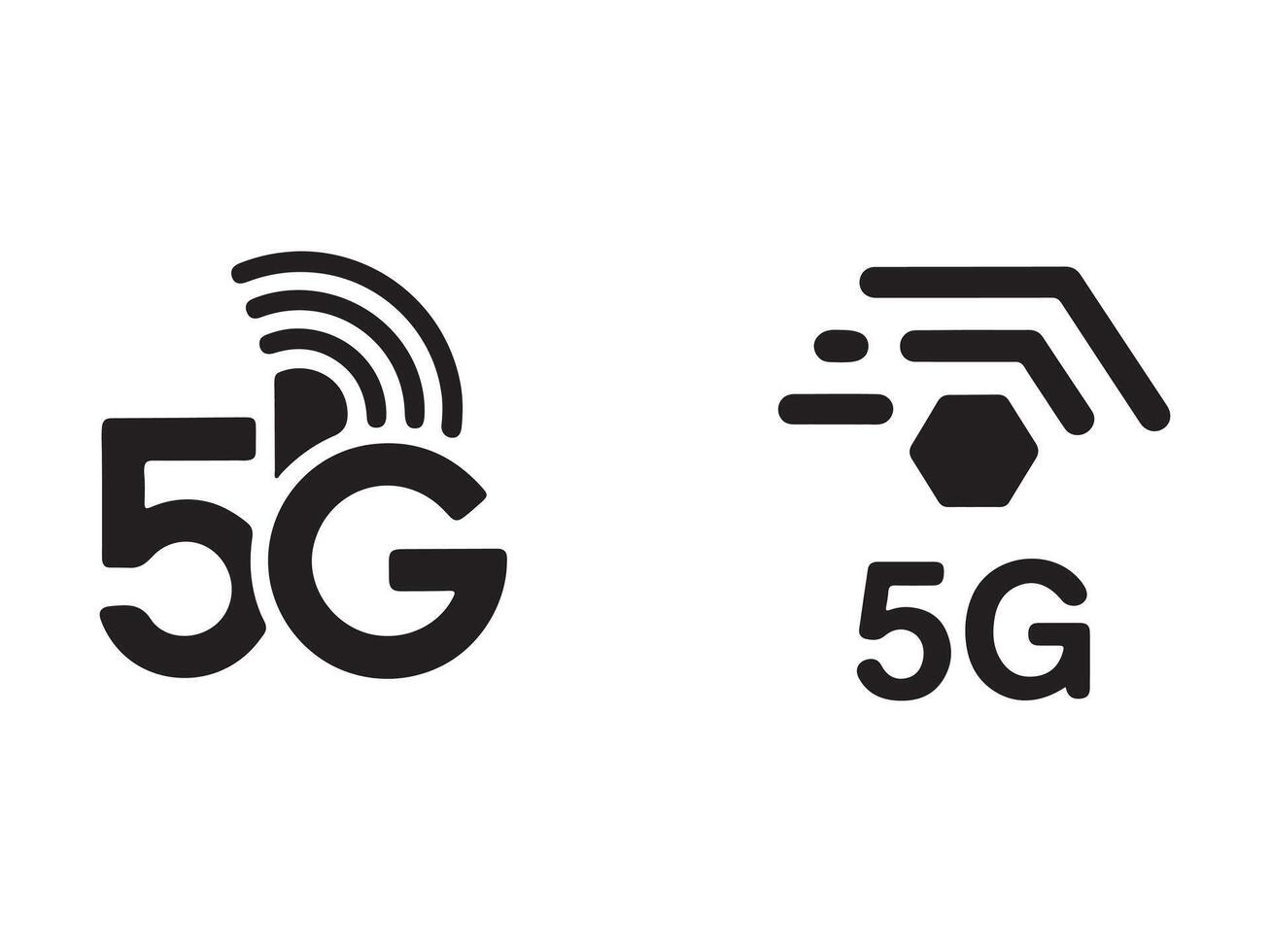 Modern 5G Network Technology Icons vector