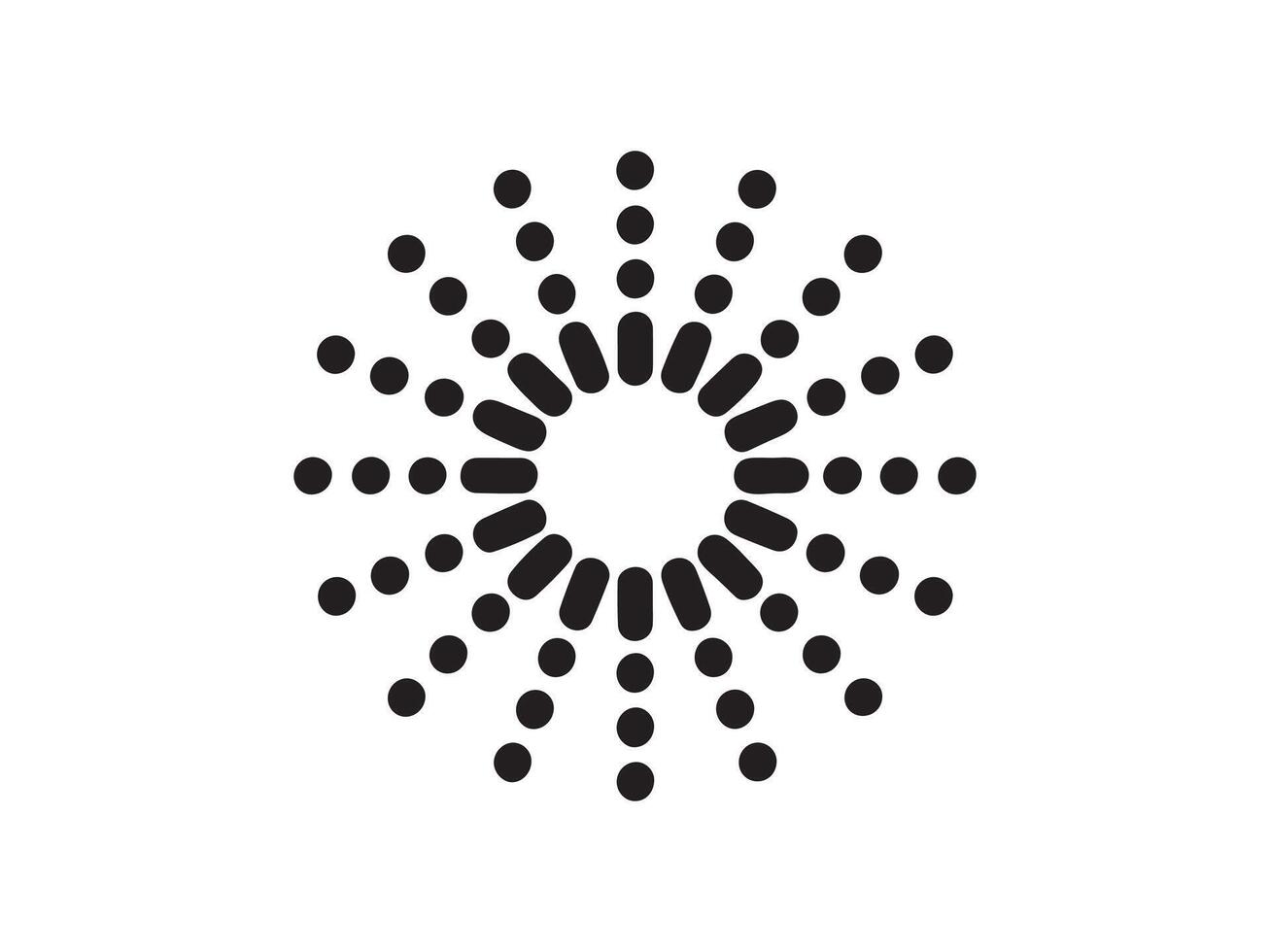 Abstract black radial burst design vector