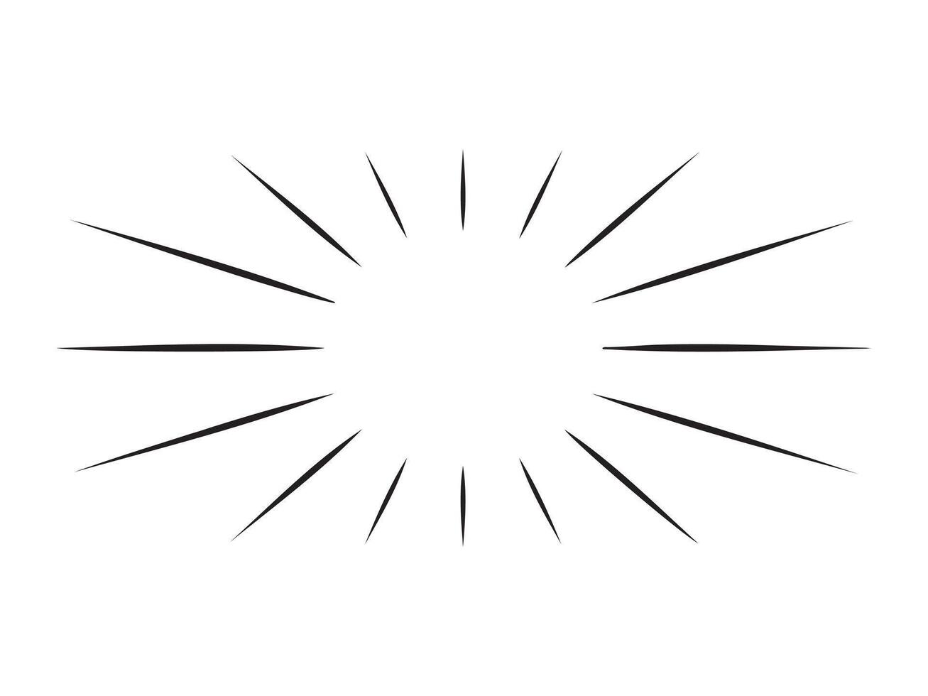 Abstract black radial lines graphic design element. vector