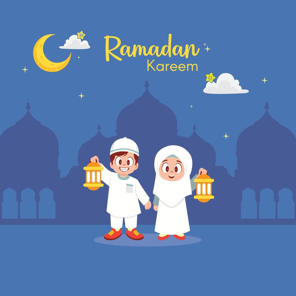 Lighting Up the Spirit of Ramadan vector