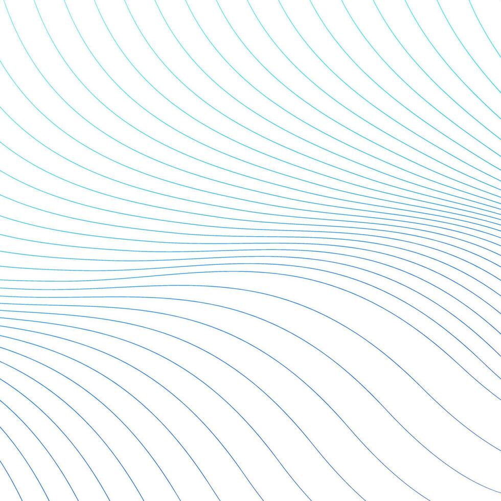 Abstract Blue Wave Lines Flow Dynamic Background Design vector
