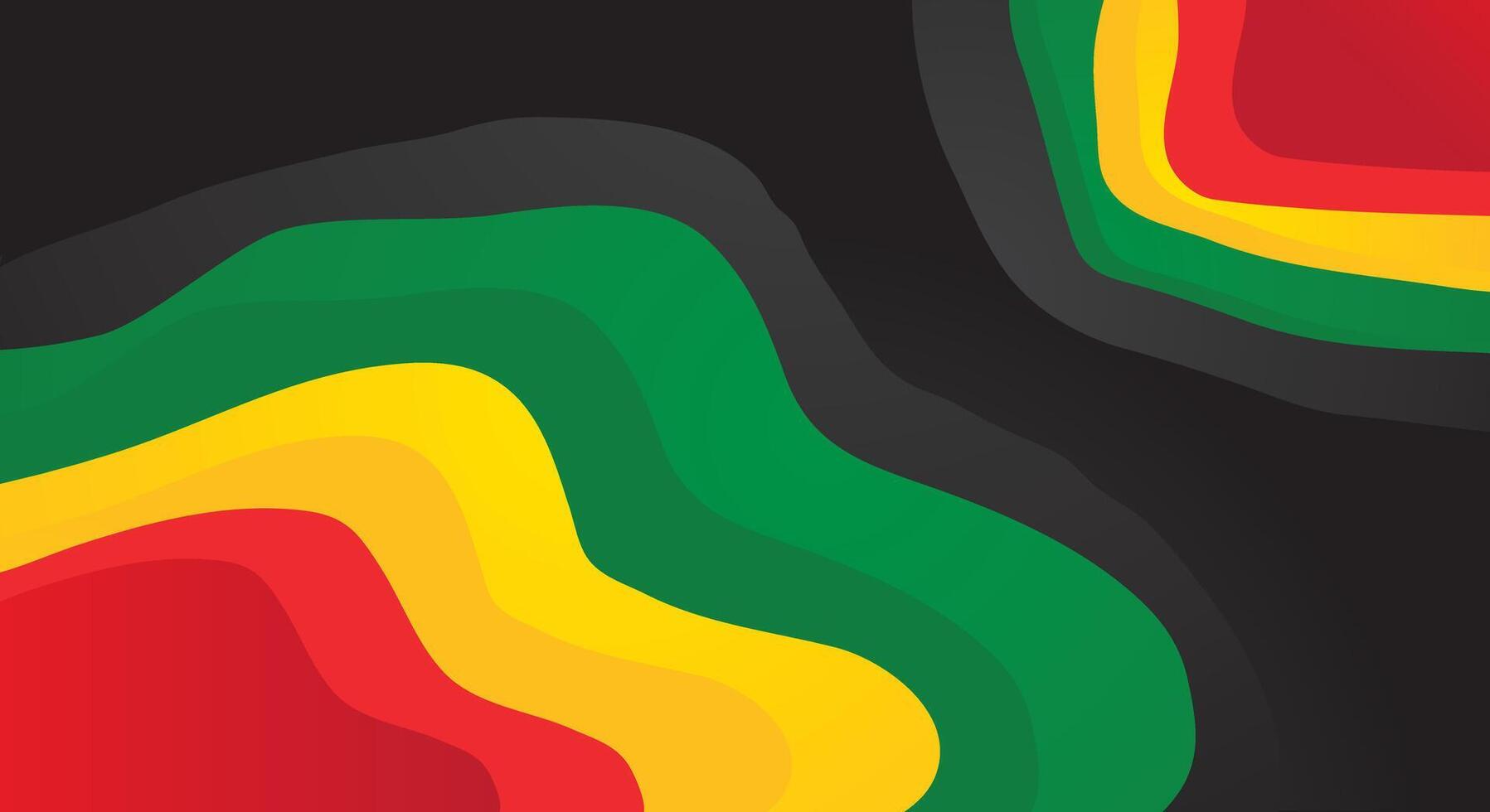 Abstract red yellow green on black background vector