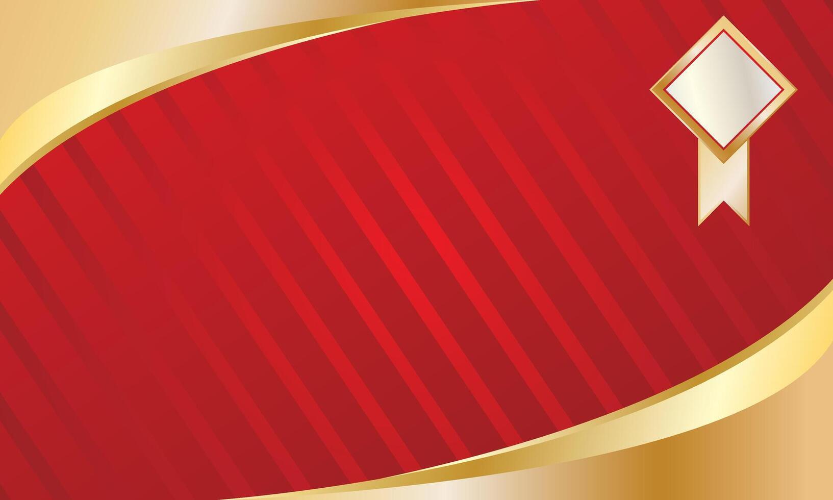 Red and gold luxury certificate background vector
