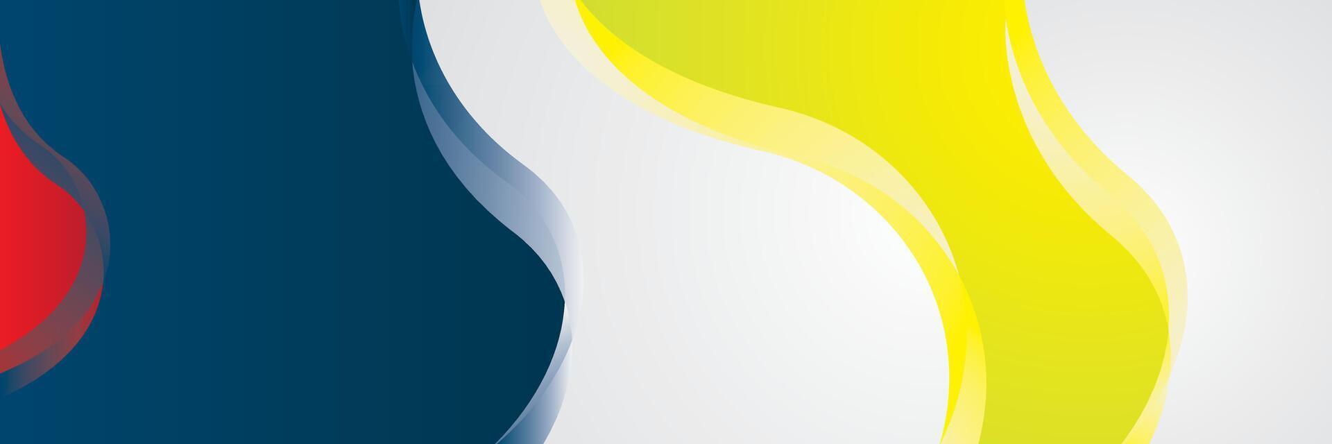 Modern red blue and yellow abstract white background vector
