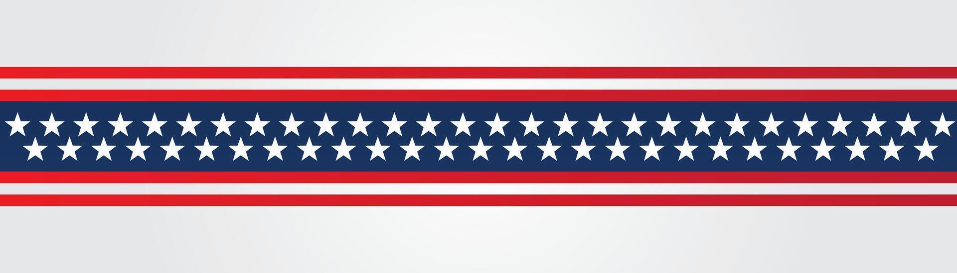 Red white blue patriotic background with stars vector