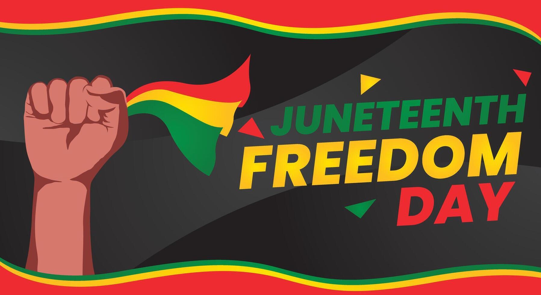 Background of Juneteenth and Emancipation Day. A celebration of freedom vector