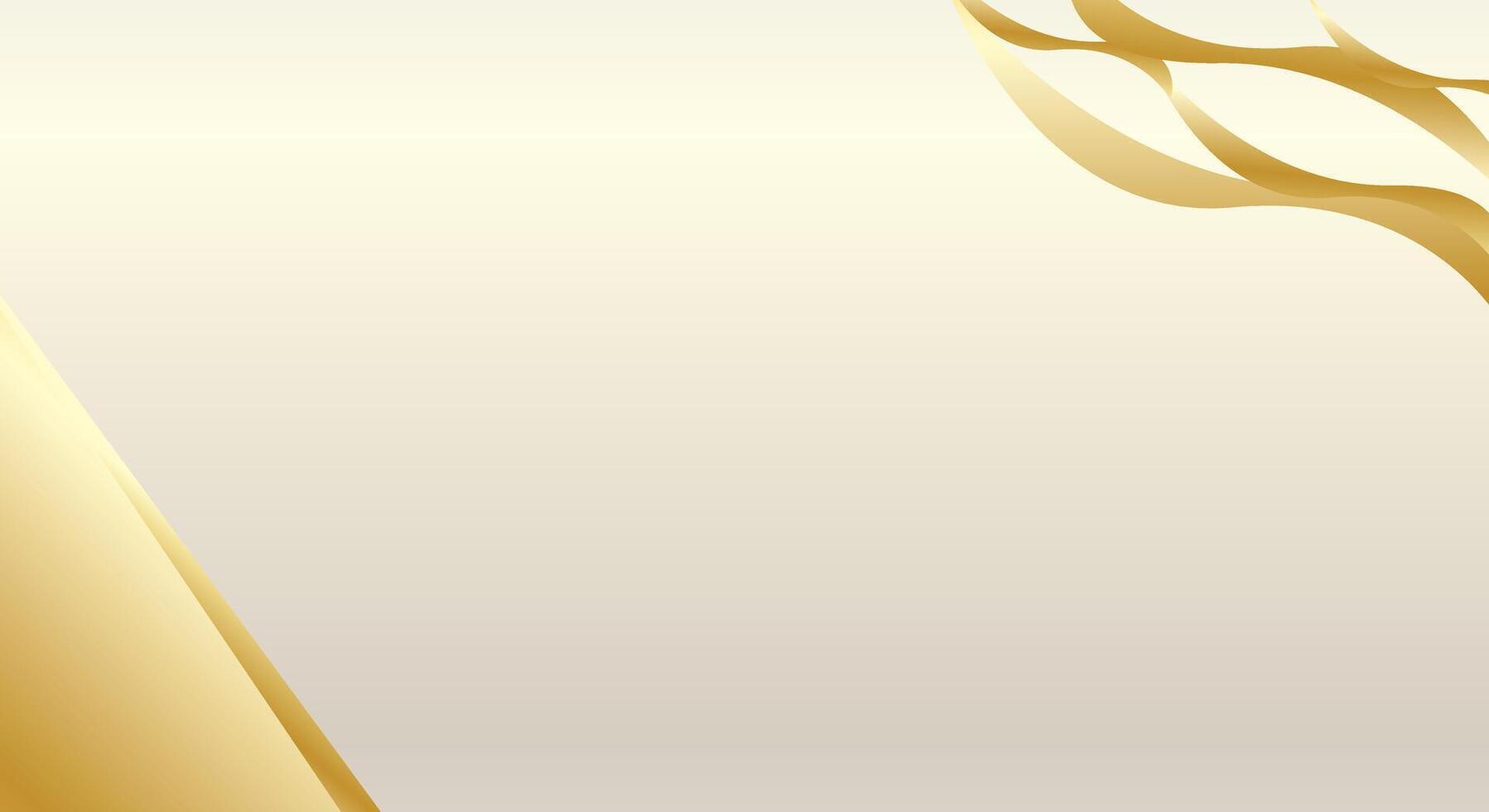 Abstract gold smooth gradient background vector