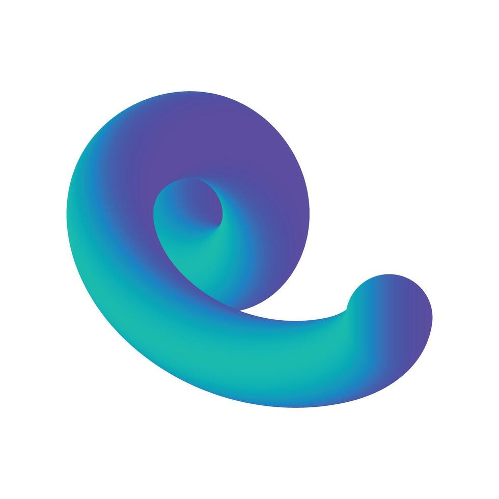 3d line blue gradient vector