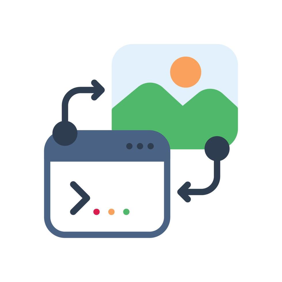 AI art generator icon vector