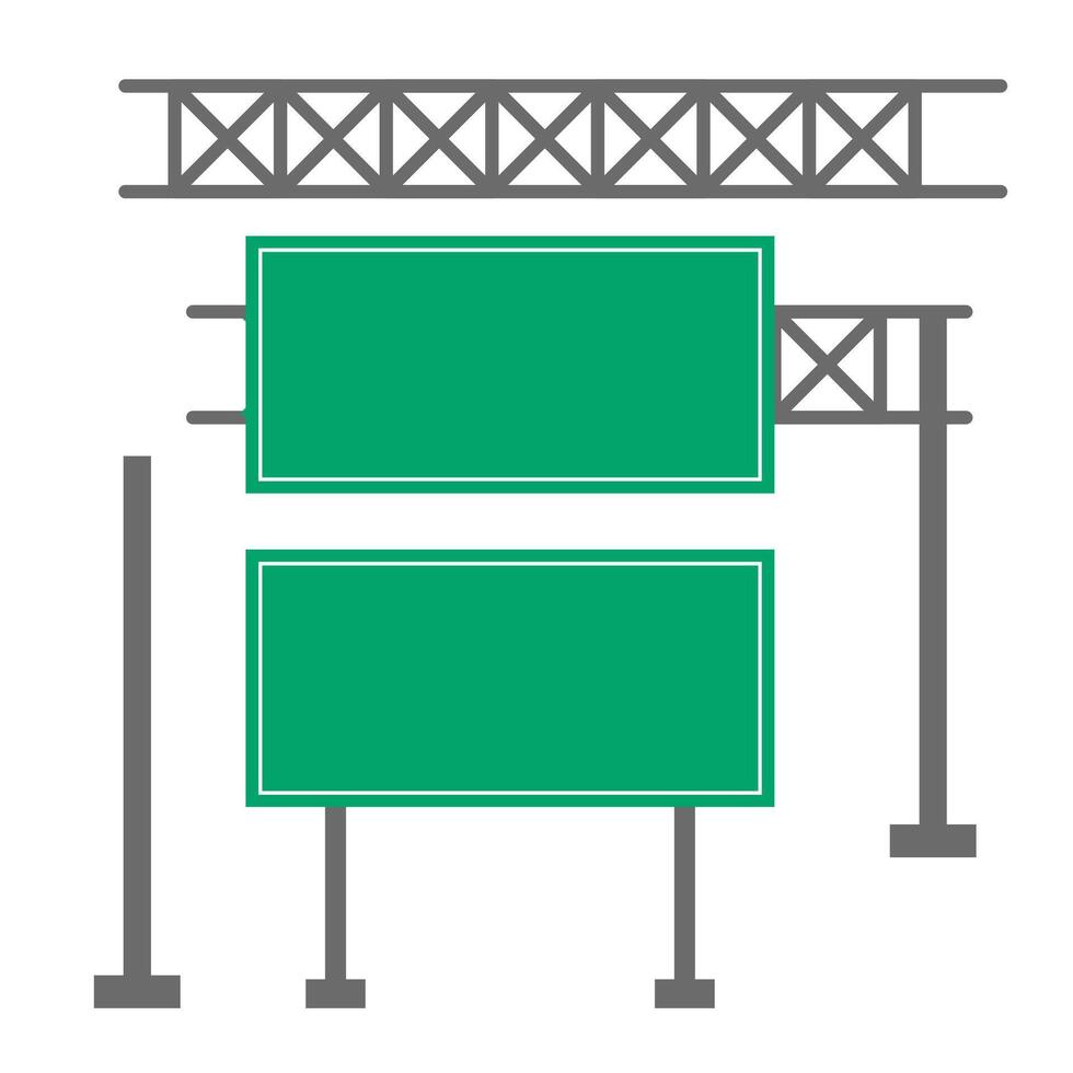 Illustration pole sign board highway isolated vector