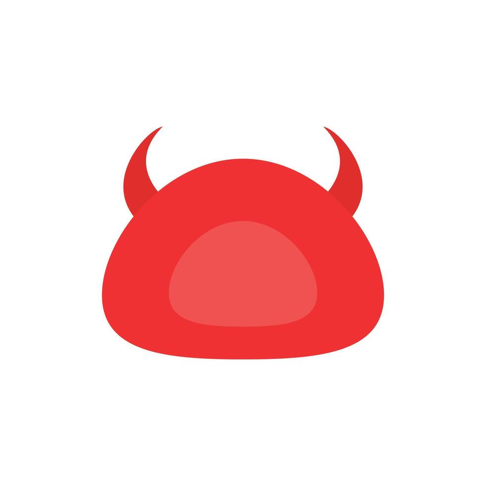 Logo or icon mochi demon devil isolated on white background vector