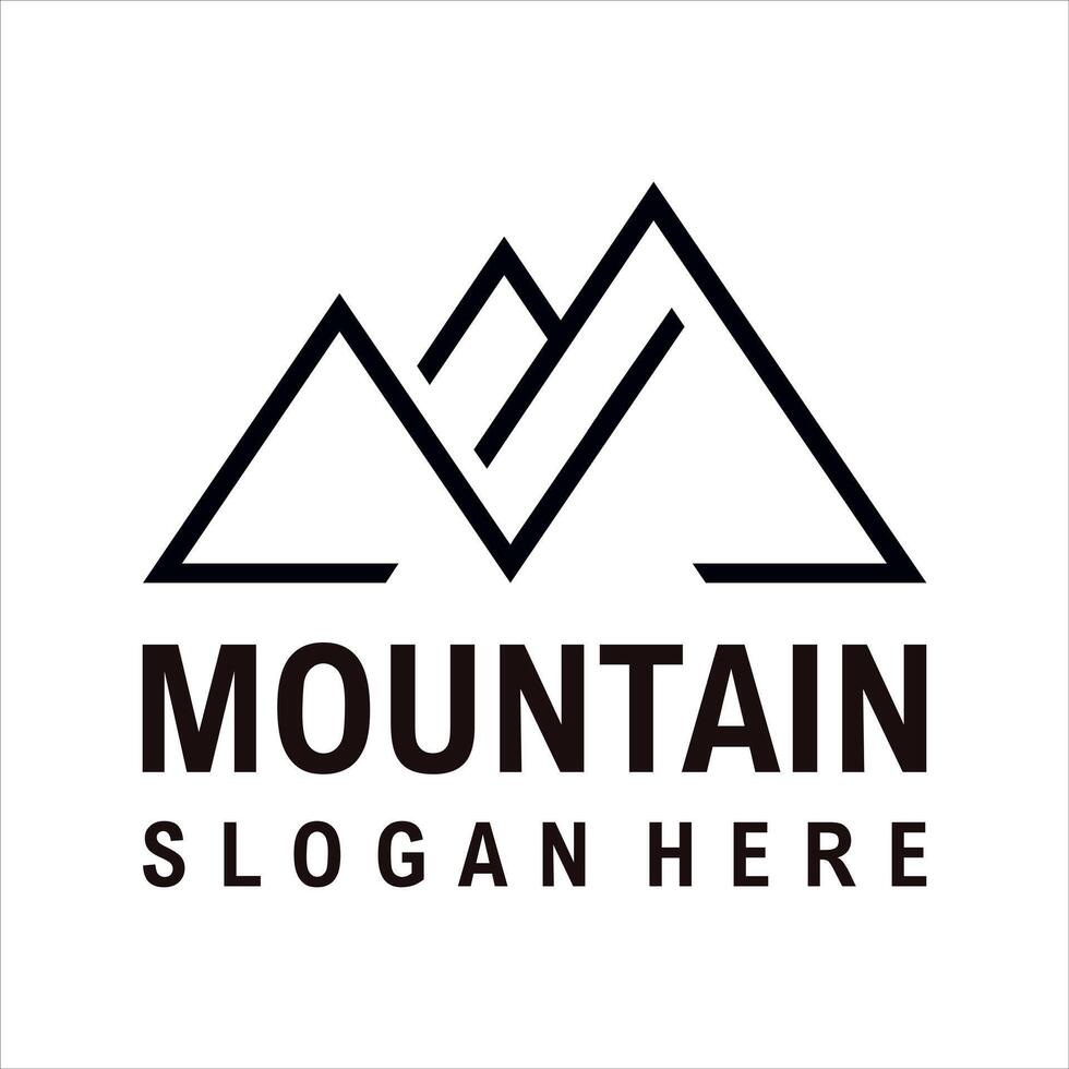 Simple Mountain adventure Logo design template vector
