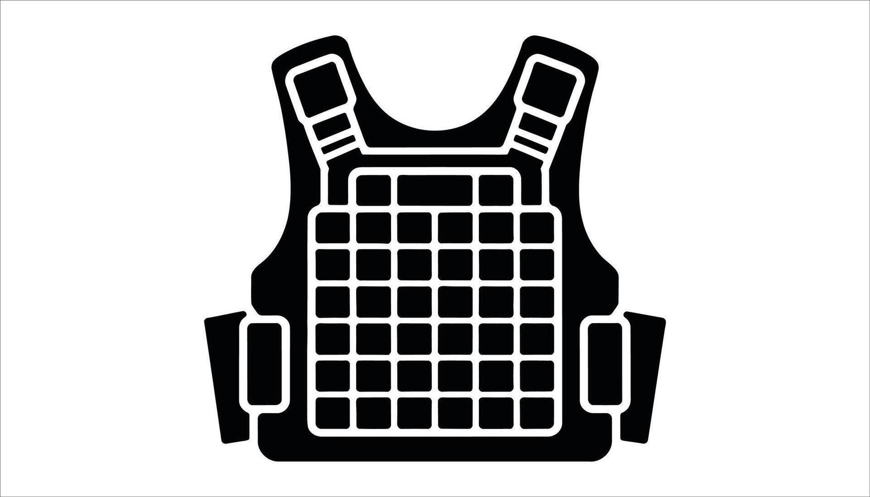 Bulletproof Vest Tactical Armor Protective Gear vector