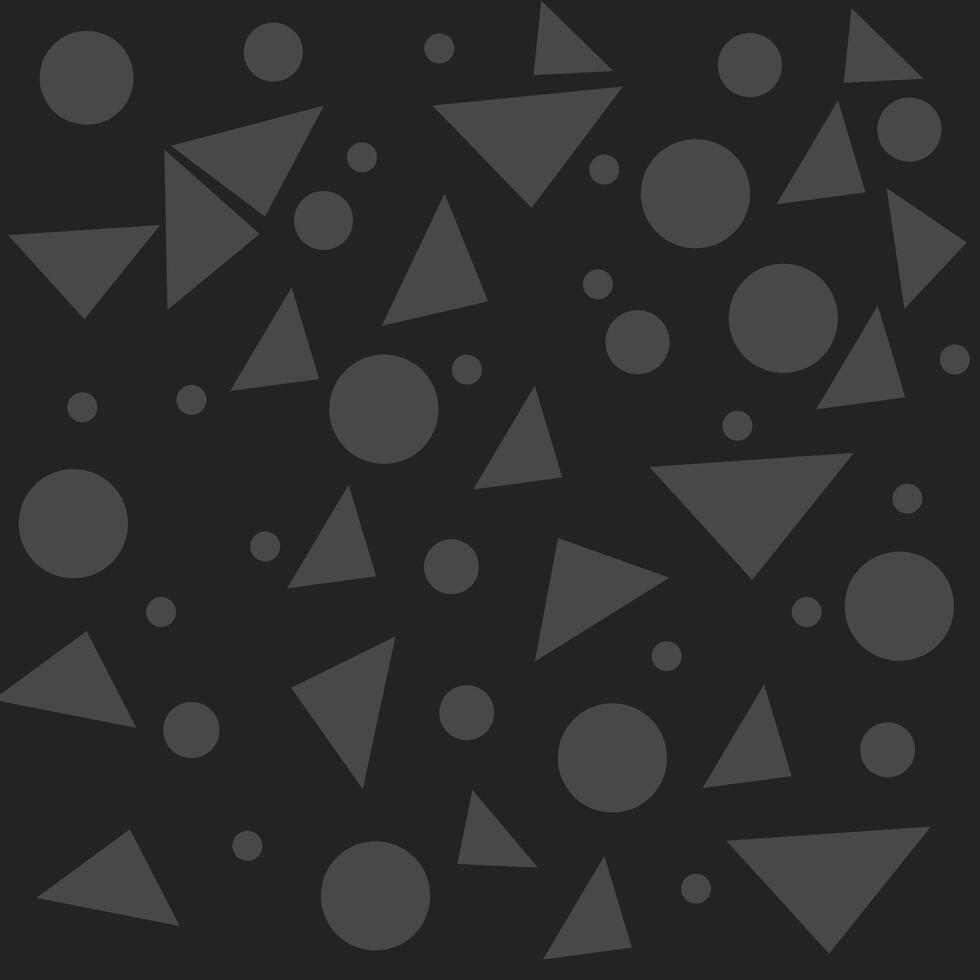 Geometric circle and triangle pattern vector