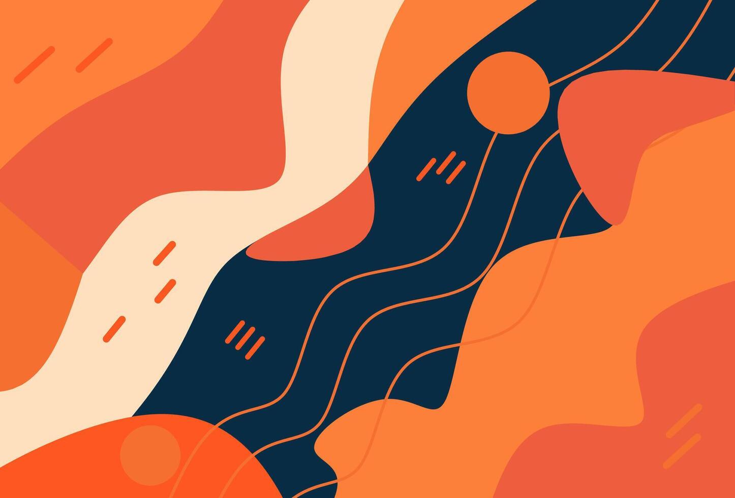 abstract background mix orange and dark blue vector
