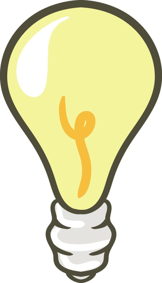 Cute Light Bulb Illustration vector