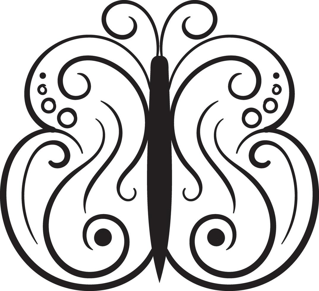 Beautiful Line Art Butterfly vector