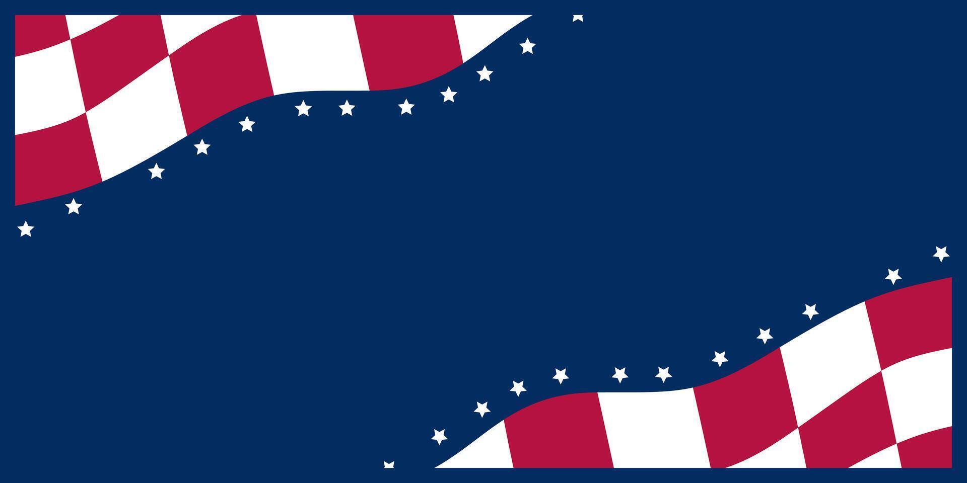 American Background with Free Copy Space Area. Template design for Banner, Poster, Greeting Card. vector