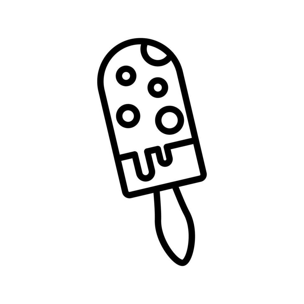 Ice Cream Icon Illustration with Outline Style vector