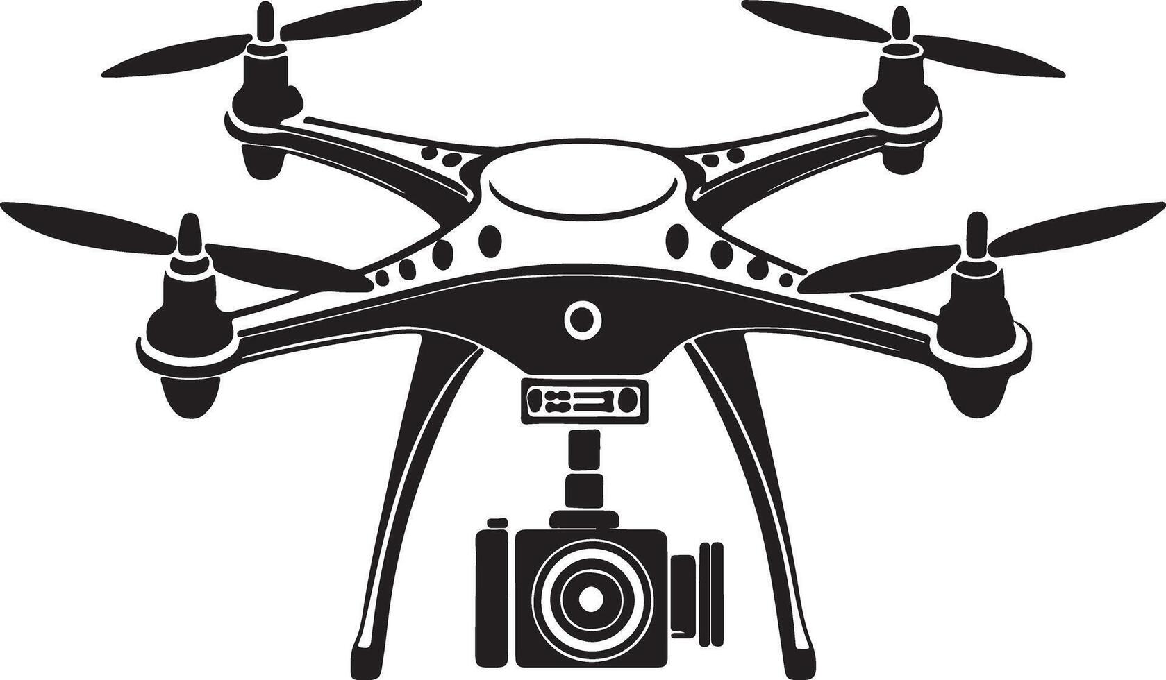 Drone Silhouette Icons for Graphic Design vector