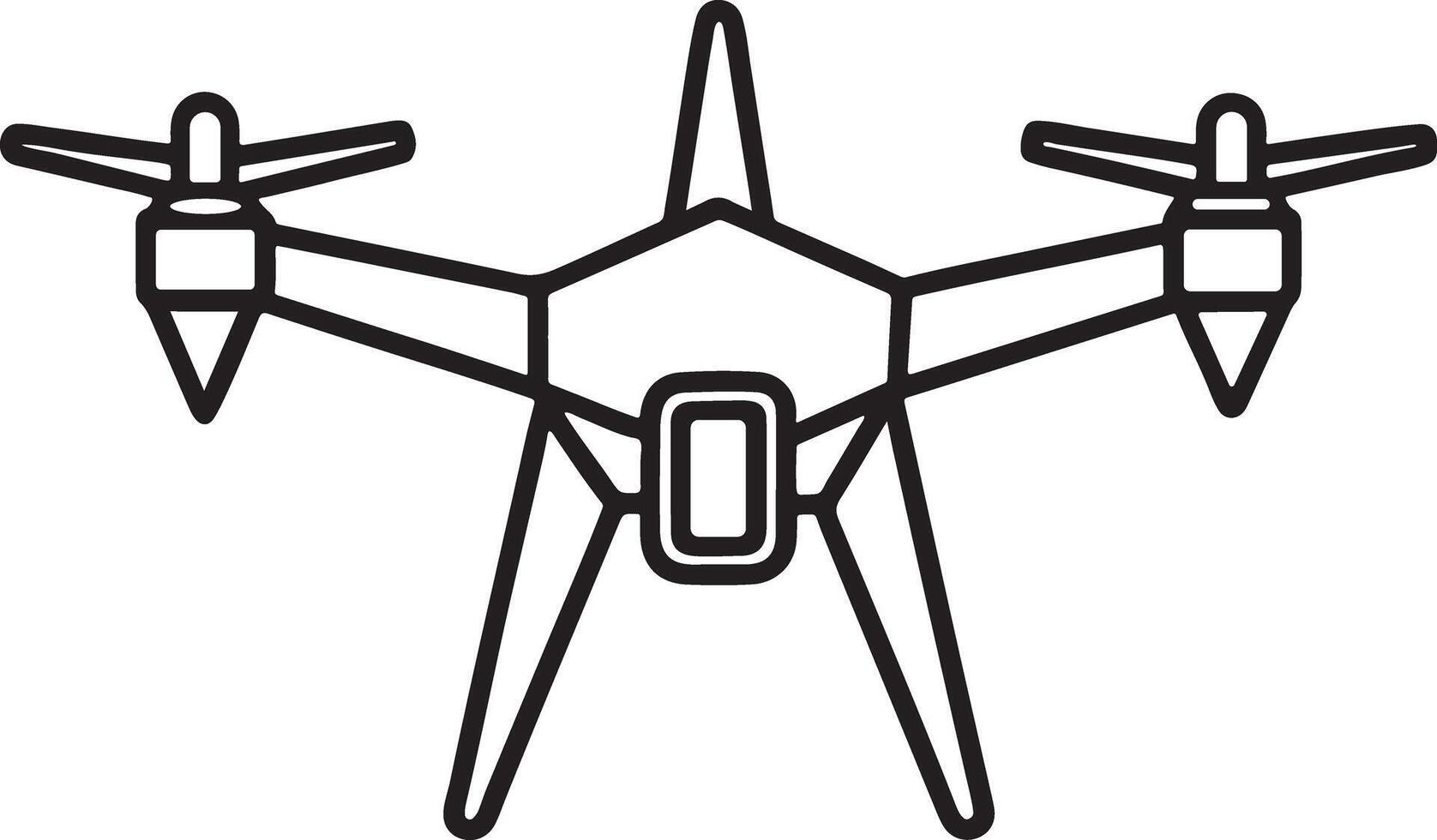 Clean Drone Line Icon for Graphic Design vector